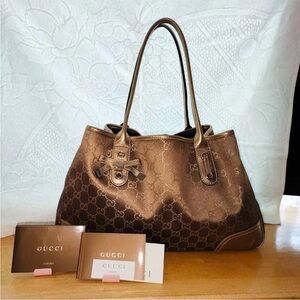 Gucci Metallic Brown Tote Bag